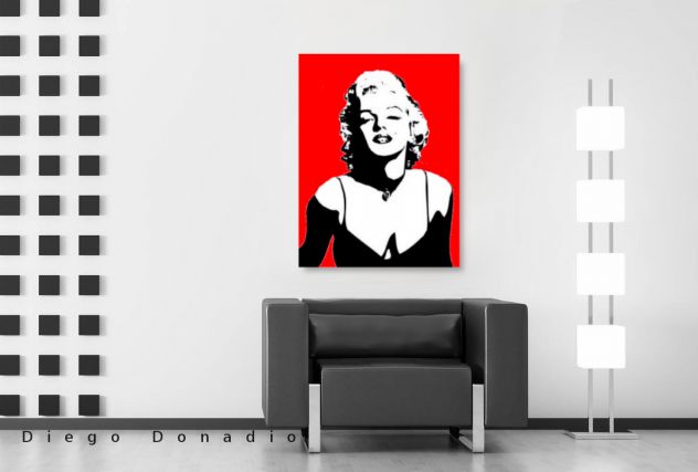 Quadro Marilyn Monroe dipinto a mano Pop Art