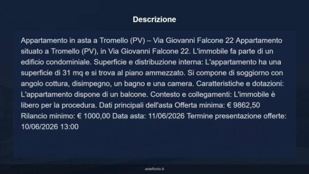 Immobile in asta di 31 m² in vendita a Tromello - Foto 9
