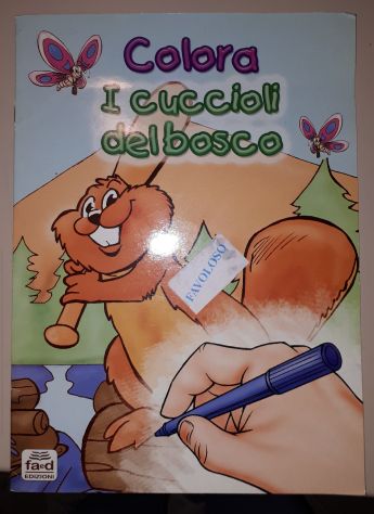 Colora i cuccioli del bosco