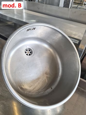 2 lavelli a incasso rotondi inox usati - Foto 4