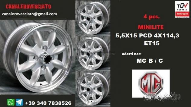 Cerchi minilite 5,5x15 4x114,3 et15 mg