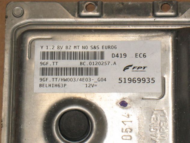 9GFTT 51969935 ECU CENTRALINA LANCIA YPSILON 1.2 51969935 9GF.TT HW003 - Foto 2