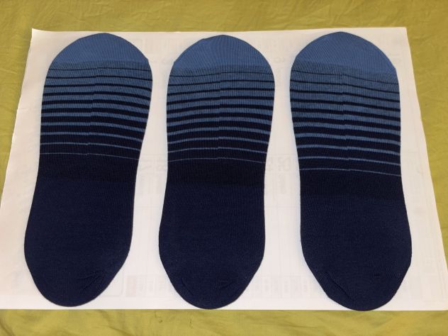 3 PAIA DI CALZE NUOVE UGUALI,UNISEX,FANTASMINI INVISIBILI,A RIGHE BLU E AZZURRO, - Foto 10