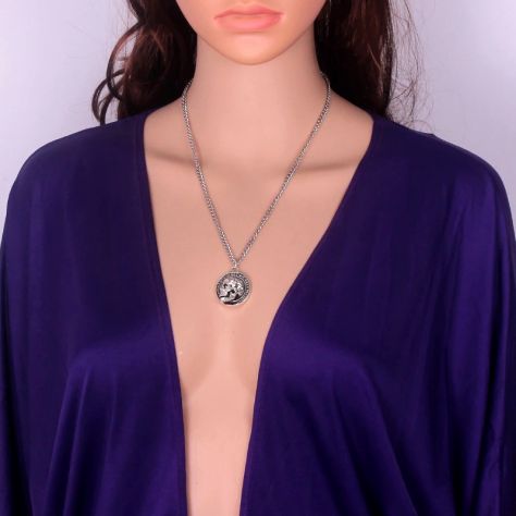 SKULL PENDANT FASHION VINTAGE COLLANA TESCHIO MEMENTO MORI CARPE DIEM - Foto 4