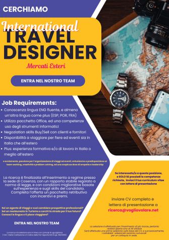 TRAVEL DESIGNER FOREIGN MARKETS - B2B / TTOO
