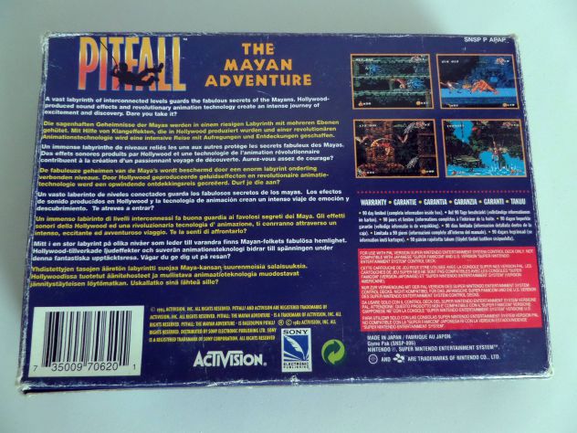Scatola originale gioco PITFALL ORIGINALE per SNES - Foto 5