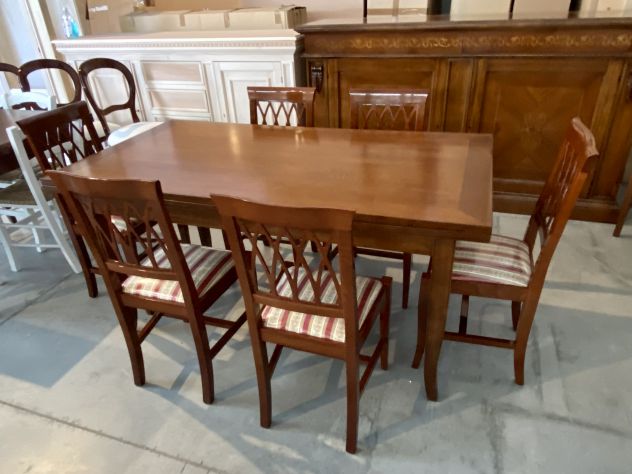 NUOVO TAVOLO DI VERO MASSELLO, Cm.160x85, ALLUNGABILE Cm. 240, FINITURA BASSANO - Foto 10