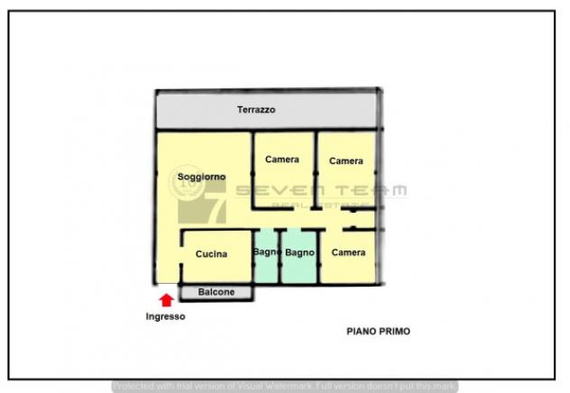 Appartamento di 130 m² con 4 locali e box auto in vendita a Rodano - Foto 19