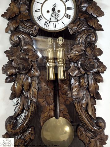 176384 Antico Orologio a pendolo Regolatore a Pesi - Foto 10