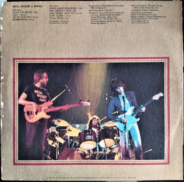 Beck, Bogert & Appice - Printed EPIC in USA-LP-1973 - Foto 2