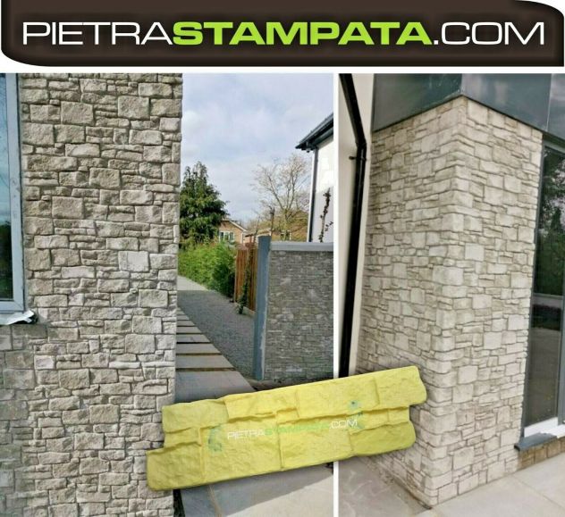 STAMPO FORMA per intonaco stampato CEMENTO FINTA PIETRA Vertical Concrete Stamp
