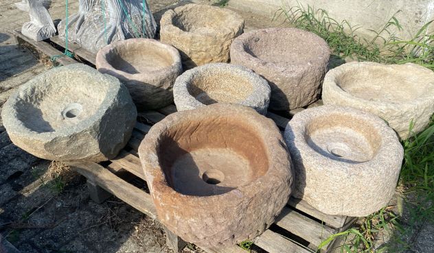 Antica vasca lavabo rustica in pietra granito 1 - Foto 3