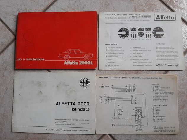 ALFA ROMEO ALFETTA 2000L USO E MANUTENZIONE ORIGINALE+BLINDATA - Foto 2