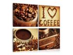 Quadro I Love Coffee - 4 Quadri - ARREDALACASA