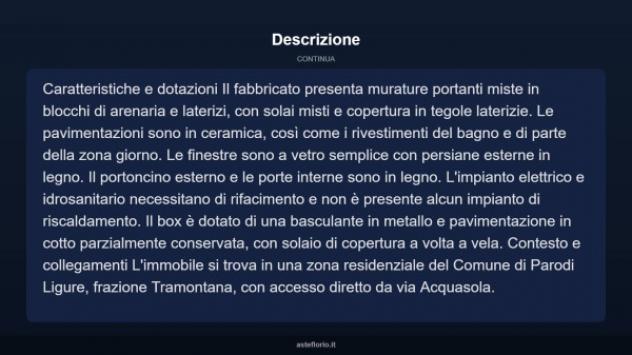 Immobile in asta di 40 m², box auto in vendita a Parodi Ligure - Foto 6