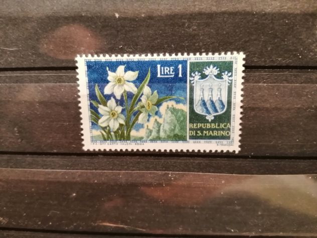 San Marino 1953 - Narcisi Lire 1 - NUOVO Gomma Integra - Foto 5
