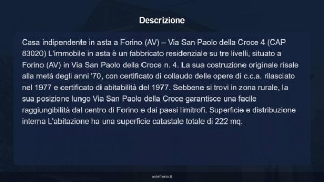 Immobile in asta di 222 m² con più di 5 locali in vendita a Forino - Foto 16