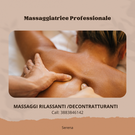 MASSAGGIATRICE PROFESSIONALE Tel:3883846142