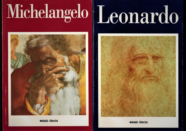 5 VOLUMI ARTE MICHELANGELO,LEONARDO,CARAVAGGIO,VAN GOGH,GOYA