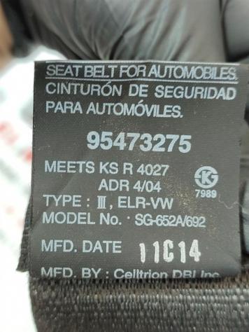 CINTURA DI SICUREZZA POSTERIORE SX CHEVROLET Captiva 1° Serie 95473275 Z22D1 (06) - Foto 3
