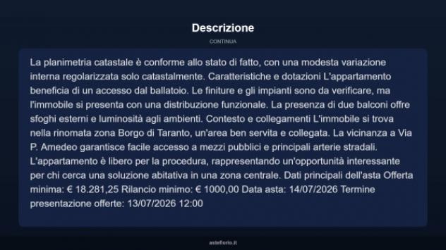 Immobile in asta di 73 m² in vendita a Taranto - Foto 4