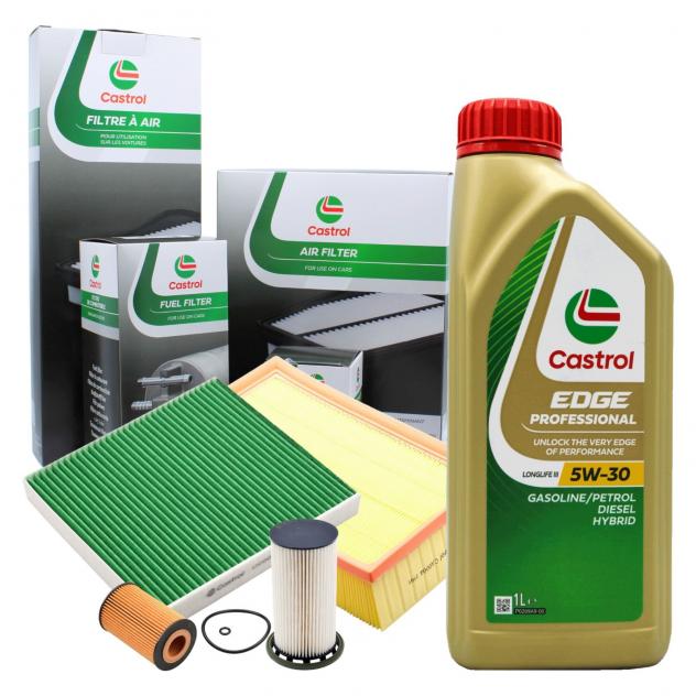 Kit Tagliando Castrol Passat TDI 4 Filtri 5 Litri Olio EDGE 5W30 LongLife 3