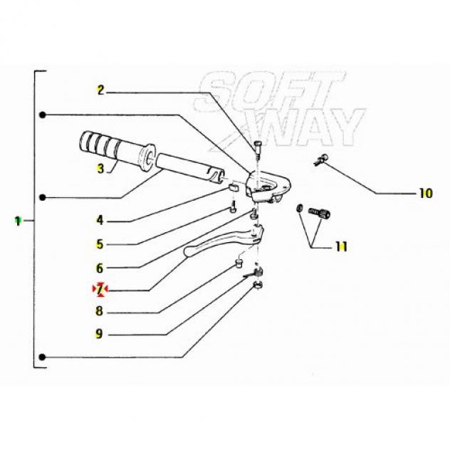Leva freno Piaggio SI FL2 268014 268015 - Foto 5