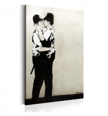 Quadro Bacio Tra poliziotti ARREDALACASA