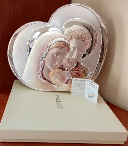 Quadro sacro “Sacra Famiglia” VALENTI in Argento 999,95% NUOVO - Foto 6