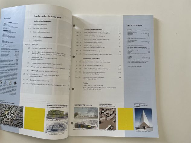 Wettbewerbe Aktuell 1/2006, gennaio 2006, rivista di architettura tedesca - Foto 2