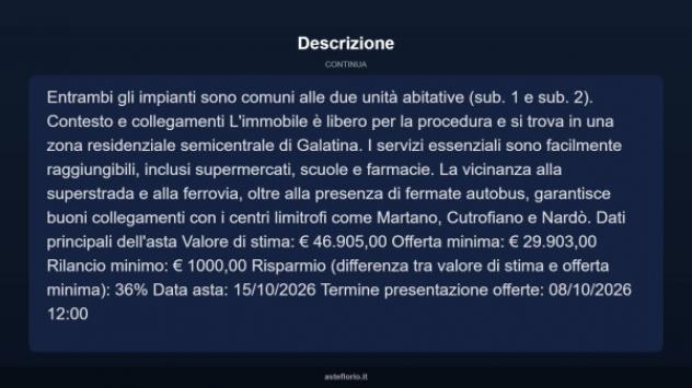 Immobile in asta di 73 m² in vendita a Galatina - Foto 17