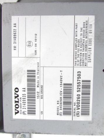 31409935 AMPLIFICATORE AUDIO AUTORADIO VOLVO V40 D2 2.0 88KW 5P D AUT (2016) RICAMBIO USATO - Foto 2