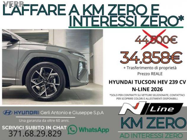 HYUNDAI Tucson 1.6 A/T HEV FULL HYBRID "N-LINE" KM ZERO - "PREZZO rif. 23930110 - Foto 2