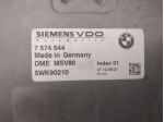 Centralina motore Siemens, BMW, 7574544, 7 574 544, DME MSV80, 5WK90210, Indice