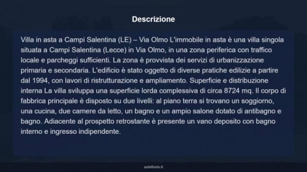 Immobile in asta di 8724 m² con più di 5 locali in vendita a Campi Salentina - Foto 17