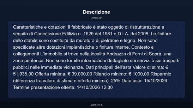 Immobile in asta di 98 m² in vendita a Forni di Sopra - Foto 5
