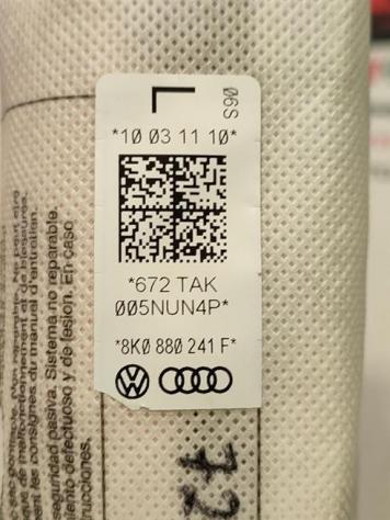 AIRBAG SEDILE SINISTRO AUDI A4 Avant (8K5) 8K0880241F (0815) - Foto 2