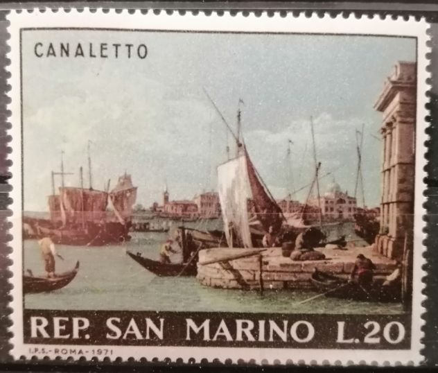 San Marino 1971 - Serie Canaletto 3 francobolli - NUOVO Gomma Integra - Foto 5
