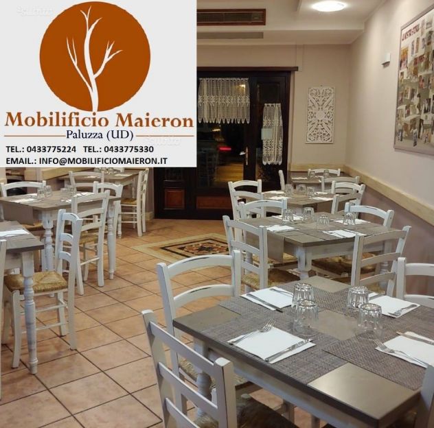 Set Sedie e Tavoli Shabby Chic Padova Per Arredo Bar Ristorante Pizzeria - Foto 8