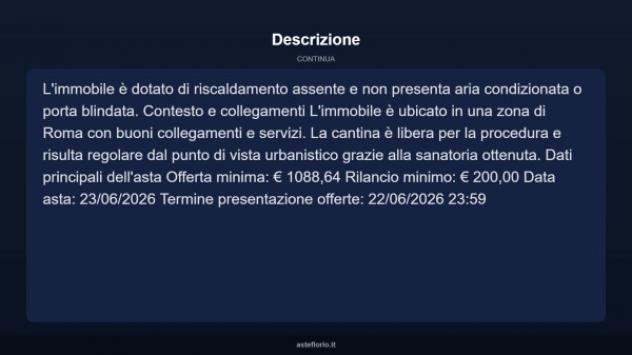 Immobile in asta di 3 m² in vendita a Roma - Foto 4