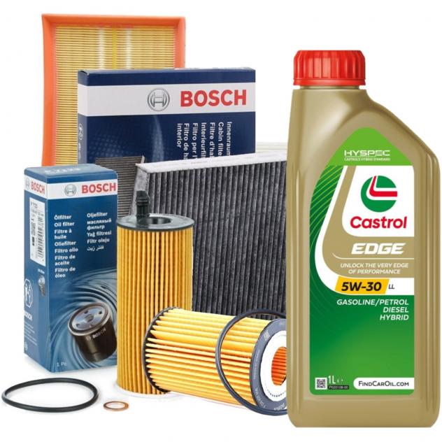 Kit Tagliando + Olio Castrol 5w30 Audi, Seat, Vw