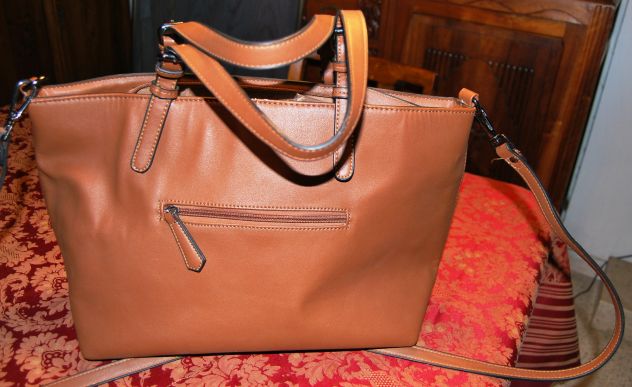 borsa donna  marrone in similpelle - Foto 7