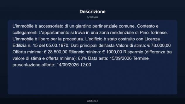 Immobile in asta di 49 m² in vendita a Pino Torinese - Foto 18