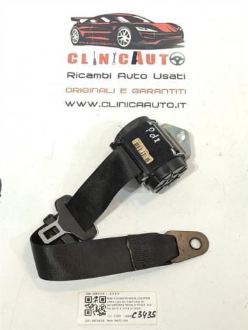 CINTURA DI SICUREZZA POSTERIORE DX MINI Countryman 1° Serie 9801313 N47C16A (10)