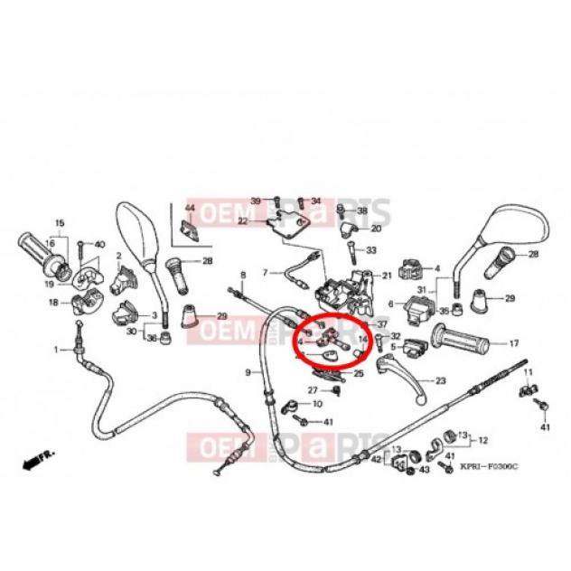 Equalizzatore cavo freno anteriore per Honda SH 125 e 150 - 53184KPR900 - Foto 4