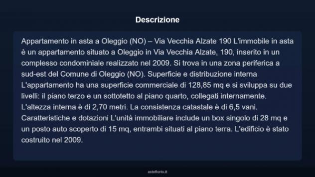 Immobile in asta di 128 m², box auto in vendita a Oleggio - Foto 8