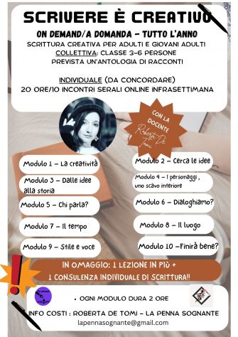 Corso di scrittura creativa di base in italiano online