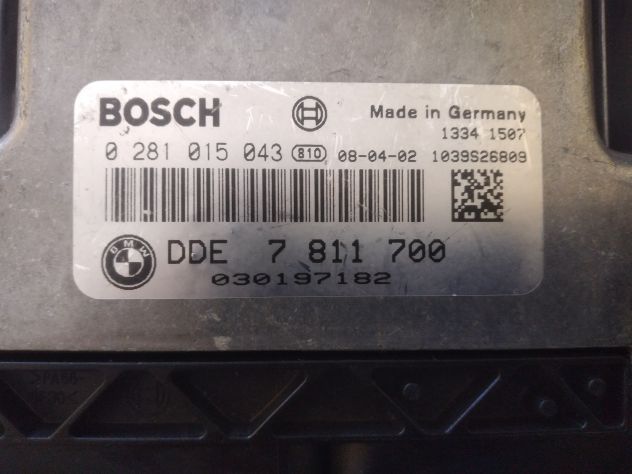 Centralina Motore BMW 0281015043 ECU Centralina BMW E87 2.0 Diesel 7811700-01 0 - Foto 4