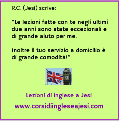 Lezioni di Inglese a Jesi con Insegnante Madrelingua