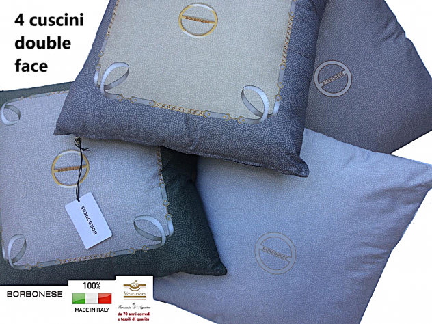 4 CUSCINI ARREDO BORBONESE CM. 45 X 45 , SFODERABILI , CON ZIP ASSORTITI - Foto 2